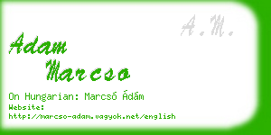 adam marcso business card